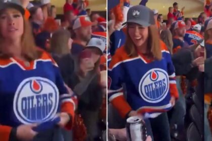 Oilers fan flash not censored